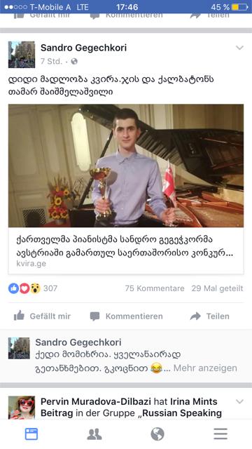 Sandro Gegechkori Sharing His Success